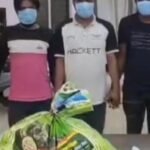 Three cow smugglers were arrested in a police encounter, and a pistol along with equipment was recovered. IMAGE CREDIT TO REPORTER