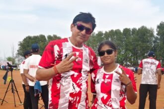 Nishtha Gupta shines in archery, setting a national record in the Under-15 category. IMAGE CREDIT TO स्पोर्ट्स ऑफिसर
