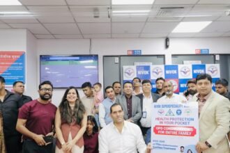 In Modinagar, the Family Health Benefit Card was launched, with the event becoming a center of attraction due to the presence of The Great Khali. IMAGE CREDIT TO REPORTER