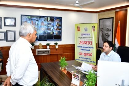 A public hearing was held at the Municipal Corporation headquarters under the “Sambhav” initiative, where the Municipal Commissioner listened to citizens’ issues. IMAGE CREDIT TO NAGAR NIGAM