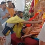 In Narela, Narayani Sena officials meet Shankaracharya IMAGE CREDIT TO नारायणी सेना