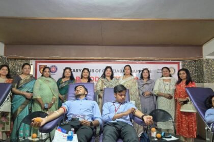 Blood donation camp at ABES College, 150 units of blood collected IMAGE CREDIT TO इंस्टीट्यूट