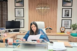 Review meeting chaired by the District Magistrate on the effective implementation of selected suggestions under ‘Viksit Uttar Pradesh @2047' IMAGE CREDIT TO INFORMATION DEPARTMENT