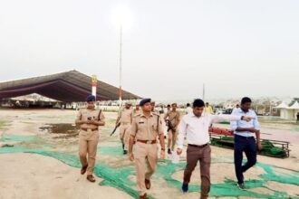 Review of security preparations ahead of the Chief Minister’s visit; Superintendent of Police (City) inspects venues IMAGE CREDIT TO पुलिस