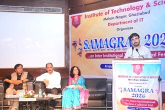 Grand organization of Samagra 2026 techno-cultural festival at ITS Mohan Nagar, Ghaziabad. IMAGE CREDIT TO COLLEGE