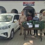 International cannabis smuggling racket busted; two traffickers arrested. IMAGE CREDIT TO पुलिस