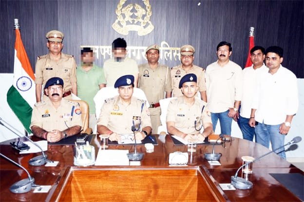 Two notorious criminals arrested along with stolen vehicles; three Fortuner SUVs worth ₹1.80 crore recovered. IMAGE CREDIT TO POLICE