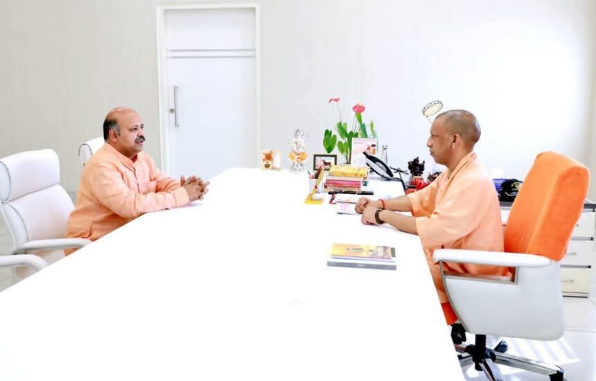 Mayank Goyal expressed gratitude to Chief Minister Yogi Adityanath for the reduction in house tax, calling the decision a major step in public interest. IMAGE CREDIT TO BJP