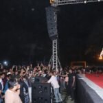 Students danced with enthusiasm at the Spandan 2026 Star Night of Dr. K. N. Modi University; Punjabi singers set the stage alive with electrifying performances. IMAGE CREDIT TO यूनिवर्सिटी
