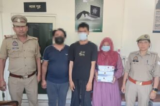 Shalimar Garden police busted a prostitution racket and arrested two accused, including a female operator. IMAGE CREDIT TO पुलिस