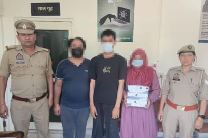 Shalimar Garden police busted a prostitution racket and arrested two accused, including a female operator. IMAGE CREDIT TO पुलिस