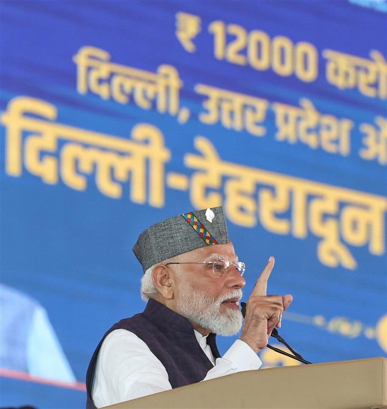 Prime Minister Narendra Modi inaugurated the Delhi–Dehradun Economic Corridor, which will give a new boost to development in North India. IMAGE CREDIT TO पीआईबी