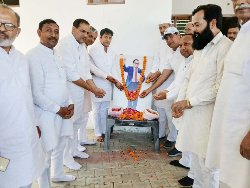 A discussion seminar was organized at the Rashtriya Lok Dal office on the occasion of Ambedkar Jayanti. IMAGE CREDIT TO राष्ट्रीय लोक दल