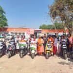 Scooty rally in support of the Nari Shakti Vandan Act; hundreds of women participated enthusiastically. IMAGE CREDIT TO REPORTER