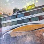 A tourist bus went off a highway and fell into a ditch; a major accident was narrowly avoided, and around half a dozen people were injured. IMAGE CREDIT TO REPORTER