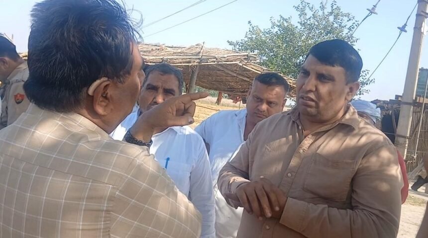 Tensions have arisen among farmers over a border dispute, with allegations that farmers from Haryana harvested and took away wheat crops. IMAGE CREDIT TO REPORTER