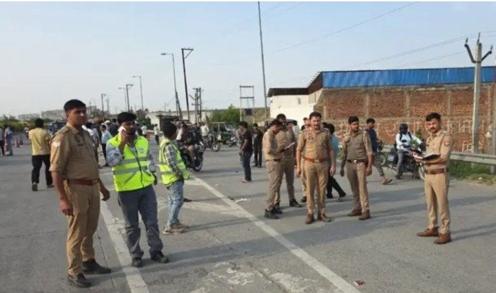 A high-speed car turned deadly on NH-334, mounting the divider and running over people standing at a bus stop. Three women died in the tragic incident, and three others were injured. IMAGE CREDIT TO POLICE