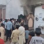 A fire broke out in a locked house, creating panic and raising suspicions of a possible conspiracy. Police have started an investigation into the incident. IMAGE CREDIT TO रिपोर्टर