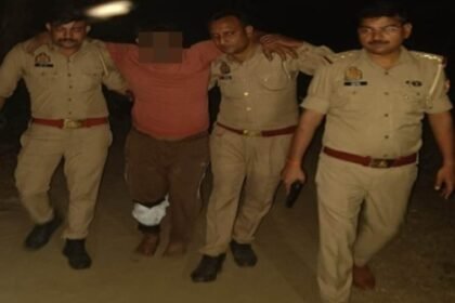 Chandpur: After a police encounter, four cattle smugglers were arrested; one criminal was shot in the leg. IMAGE CREDIT TO POLICE