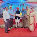 Grand event organized by Srishti Jyotish Sansthan in Panchkula; Bakhshish Singh Bawa receives special honor. IMAGE CREDIT TO सृष्टि ज्योतिष संस्थान