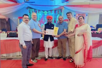 Grand event organized by Srishti Jyotish Sansthan in Panchkula; Bakhshish Singh Bawa receives special honor. IMAGE CREDIT TO सृष्टि ज्योतिष संस्थान