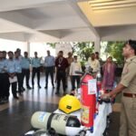 A live mock drill was conducted at Saraswati Medical College to raise awareness about fire safety. IMAGE CREDIT TO इंस्टीट्यूट