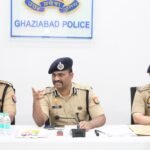 Police Commissioner **J. Ravinder Gaud** held a meeting with subordinate officers to make Ghaziabad crime-free. IMAGE CREDIT TO POLICE