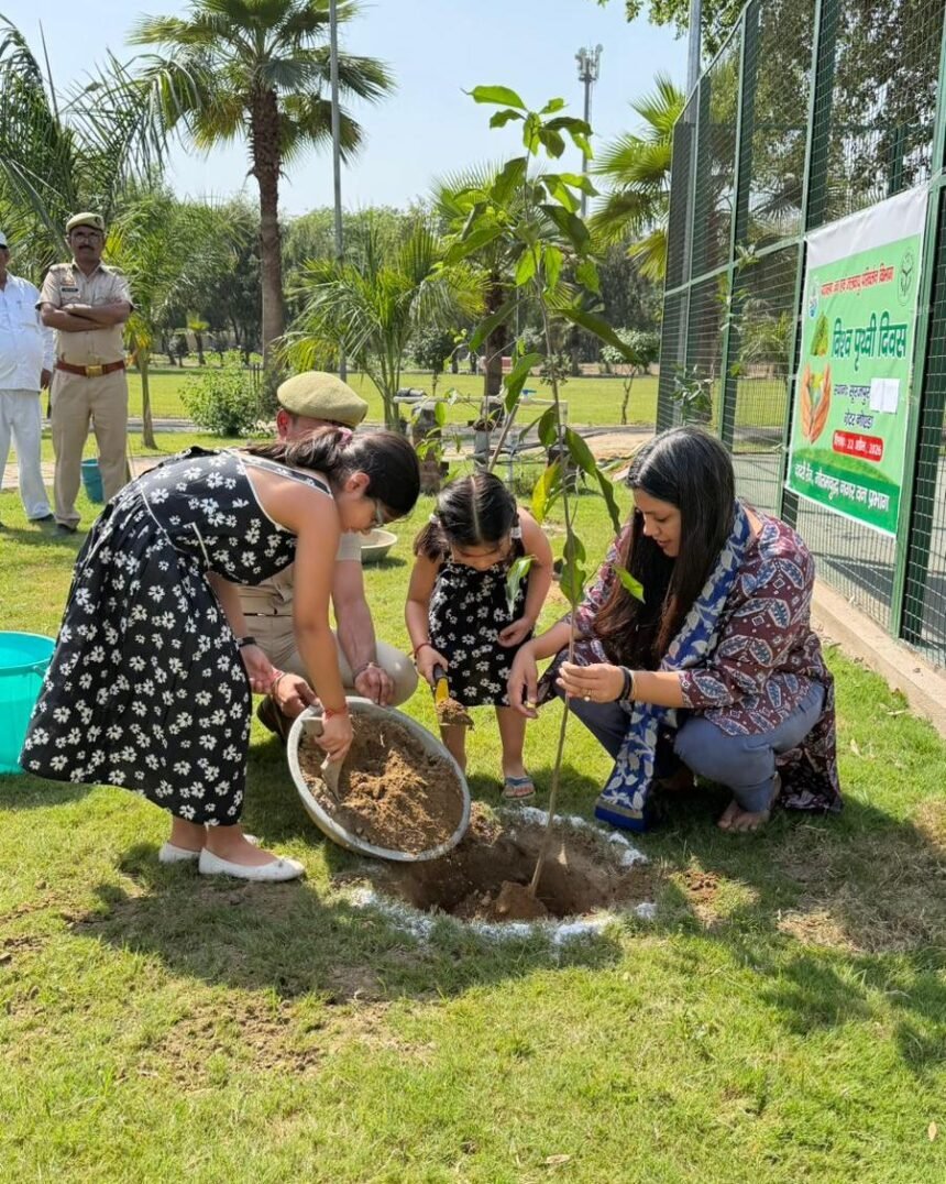 On World Earth Day, a message of environmental conservation was given through a tree plantation drive. IMAGE CREDIT TO INFORMATION DEPARTMENT