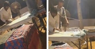 Video goes viral showing a person allegedly using saliva while cooking roti at a wedding, causing widespread outrage and panic. IMAGE CREDIT TO REPORTER