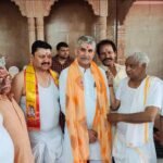 Inauguration of the consecration ceremony at Mahadev Temple; enthusiasm seen among devotees. IMAGE CREDIT TO रिपोर्टर