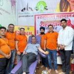A blood donation camp was organized in Modinagar by the Nishkam Sevak Jatha Committee, and eight wheelchairs were donated. IMAGE CREDIT TO निष्काम सेवक जत्था समिति