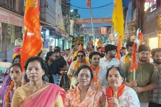 Bijnor: The city echoed with chants of “Jai Parshuram,” as a grand procession drew a huge crowd of people. IMAGE CREDIT TO रिपोर्टर