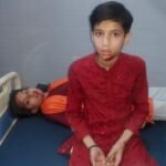 Tragic accident on the highway: a couple and two children were injured. IMAGE CREDIT TO रिपोर्टर