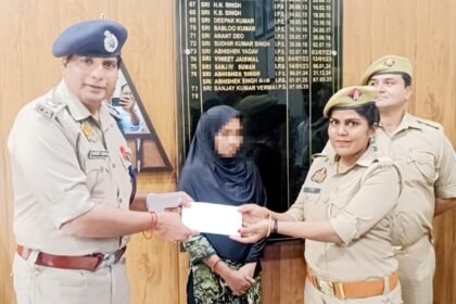 “Police personnel and a civilian who saved a woman attempting suicide by jumping into a canal were honoured. IMAGE CREDIT TO POLICE