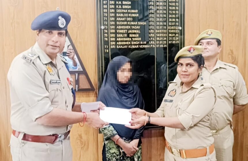 “Police personnel and a civilian who saved a woman attempting suicide by jumping into a canal were honoured. IMAGE CREDIT TO POLICE