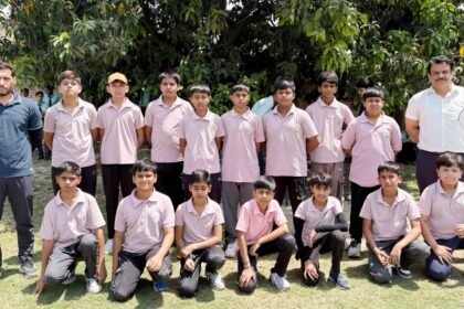 Second day of the inter-house cricket tournament at BSM School filled with enthusiasm and excitement. IMAGE CREDIT TO स्कूल