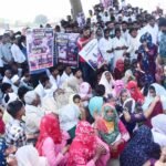 Protest by the Kashyap community over the Monu Kashyap murder case, demanding a CBI investigation. IMAGE CREDIT TO रिपोर्टर