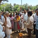 The mayor laid the foundation stone for development works worth ₹7 crore in the city. IMAGE CREDIT TO नगर निगम