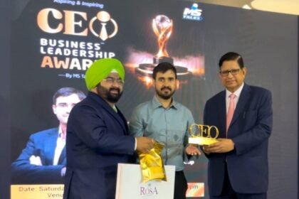 Arpit Chadha, Vice Chairman of ITS Education Group, was honored with the Chief Executive Business Leadership Award 2026. IMAGE CREDIT TO इंस्टीट्यूट