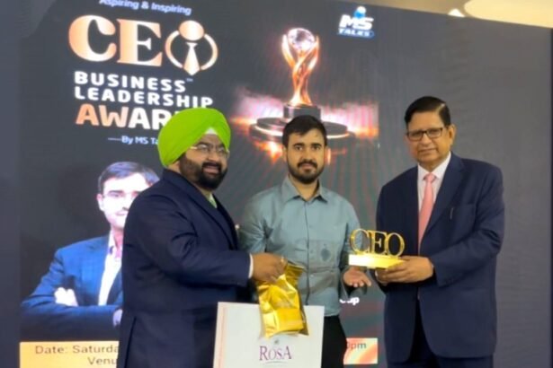 Arpit Chadha, Vice Chairman of ITS Education Group, was honored with the Chief Executive Business Leadership Award 2026. IMAGE CREDIT TO इंस्टीट्यूट