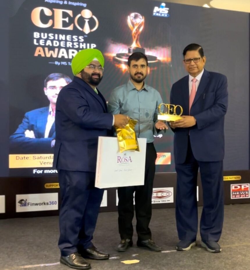 Arpit Chadha, Vice Chairman of ITS Education Group, was honored with the Chief Executive Business Leadership Award 2026. IMAGE CREDIT TO इंस्टीट्यूट