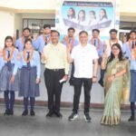 In the Central Board of Secondary Education Intermediate examination, Navya Jain topped the district, bringing a wave of खुशी (joy) among the students IMAGE CREDIT TO स्कूल