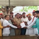 “Anger in the Brahmin community; a complaint was submitted at the tehsil and police station against SP leader Rajkumar Bhati.” IMAGE CREDIT TO रिपोर्टर