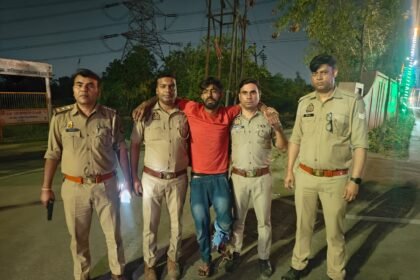 In an encounter, Nandgram police arrested three accused involved in motorcycle theft, one of whom was injured by a bullet in the leg. IMAGE CREDIT TO POLICE