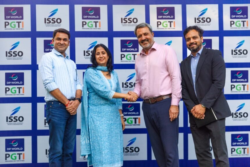 An MoU has been signed between DP World PGTI and ISSO to promote golf in international schools. IMAGE CREDIT TO डीपी वर्ल्ड