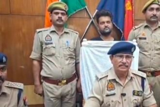 “Muradnagar police solved the robbery case involving an aluminum trader within a few hours; two accomplices of the driver were arrested after an encounter.” IMAGE CREDIT TO POLICE