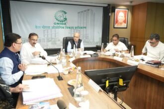 At the 143rd board meeting of the Greater Noida Authority, several major decisions were taken, including approval of the budget, new expressway connectivity plans, introduction of electric buses, and significant relief measures for allottees. IMAGE CREDIT TO AUTHORITY