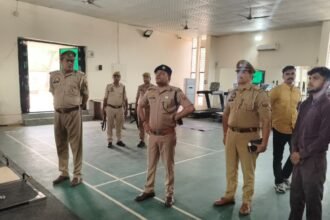 DCP Dhawal Jaiswal inspected the Police Lines and issued instructions to improve the arrangements and overall management. IMAGE CREDIT TO POLICE