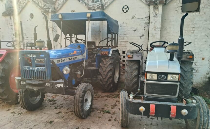Interstate gang involved in selling financed tractors busted; seven tractors recovered. IMAGE CREDIT TO पुलिस