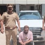 Vijaynagar police arrested one आरोपी involved in stealing four-wheeler vehicles. IMAGE CREDIT TO POLICE